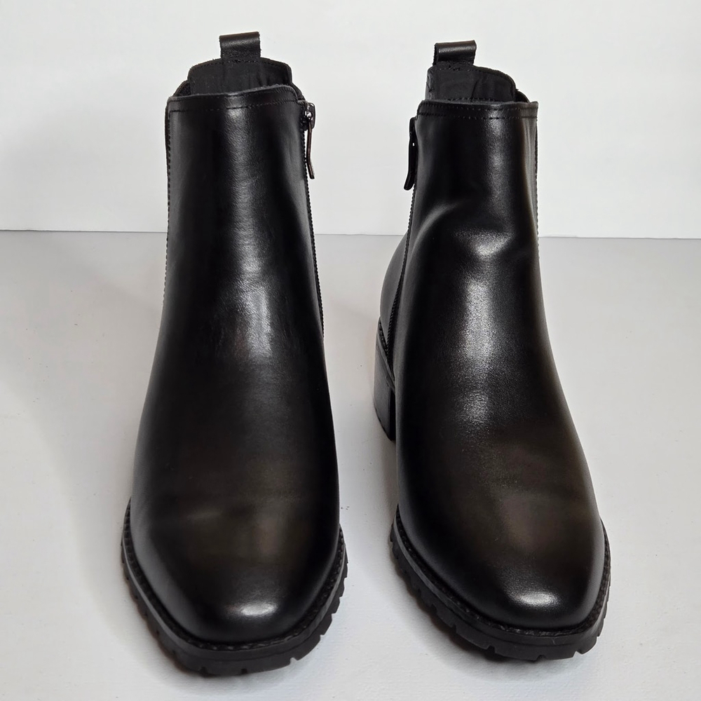 Easy Spirit Sefedra Leather Zip Ankle Black Boots & Booties 9.5 Wide - Picture 5 of 9